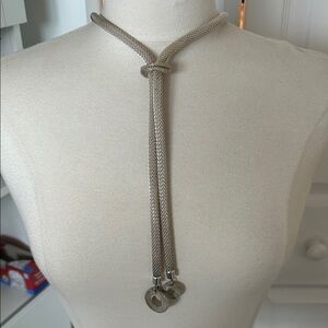 Wire mesh lariat necklace